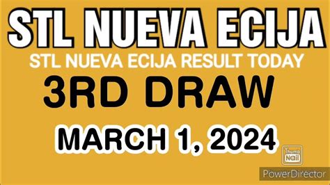 stl result nueva ecija|STL Nueva Ecija Results March 1 to 31, 2024.